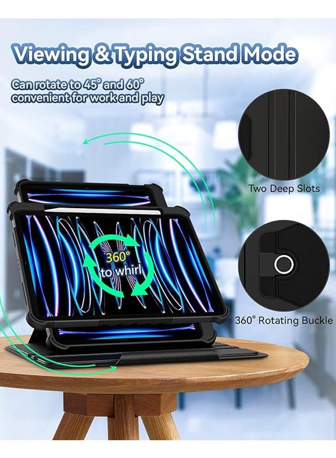 general Case for iPad Pro 11-inch 4th/3rd/2nd generation 2022/2021/2020 for iPad Air 5th/4th generation 10.9 Folio Slim Leather Case with Stand/Magnetic Closure/Pencil Holder - Image 3