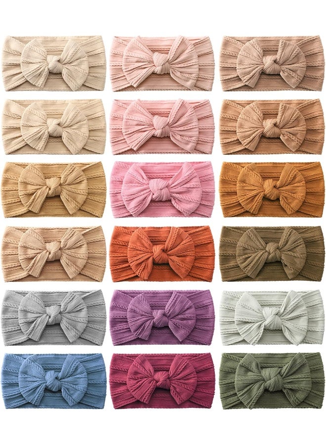jollybows jollybows 18pcs Baby Nylon Headbands Hair Bow Elastics Hairbands Hair Accessories for Baby Girls Newborn Infant Toddlers Kid  - Image 1