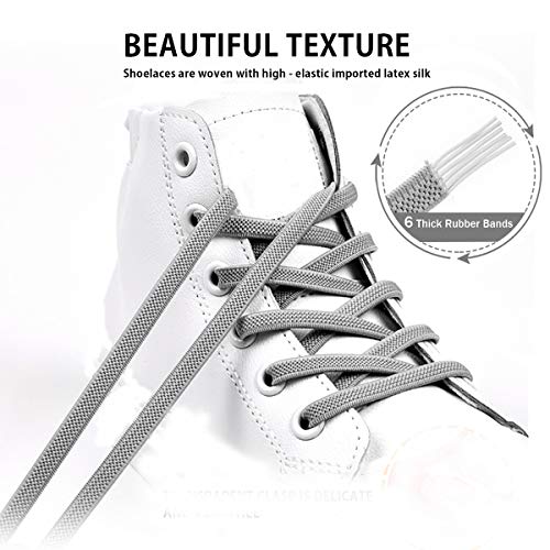 Alegrianan No Tie Shoelaces, Elastic Shoelaces for Adults/Kids，Elastic No Tie Shoe Laces Coyote Brown - Image 4