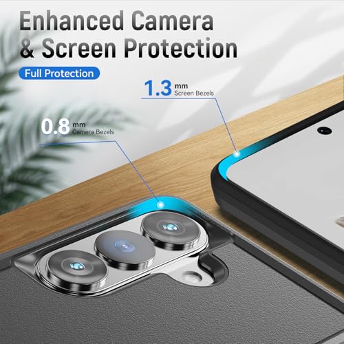 Warsia for Samsung Galaxy S26 Case with HD Screen Protector, Dual Layer Military Grade Drop Tested, Heavy Duty Rugged Shockproof Non-Slip Outdoor Protective Cover, Black - Image 4