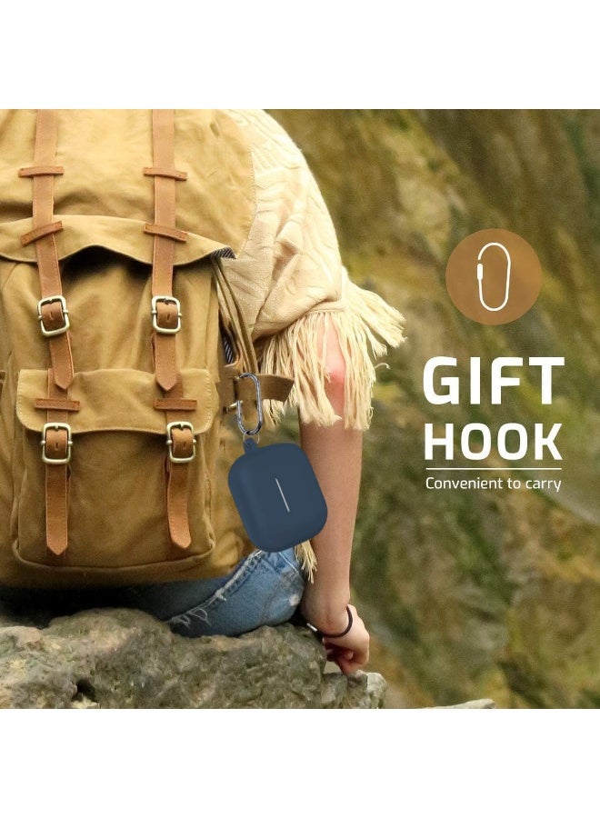 أنيوغرو حافظة Galaxy Buds 3 Pro/Buds 3 من السيليكون لحماية كاملة للجسم (مع قفل أمان)، مقاومة للصدمات والسقوط، غلاف واقي ناعم مع مجموعة تنظيف للرياضة والسفر، أسود - Image 5