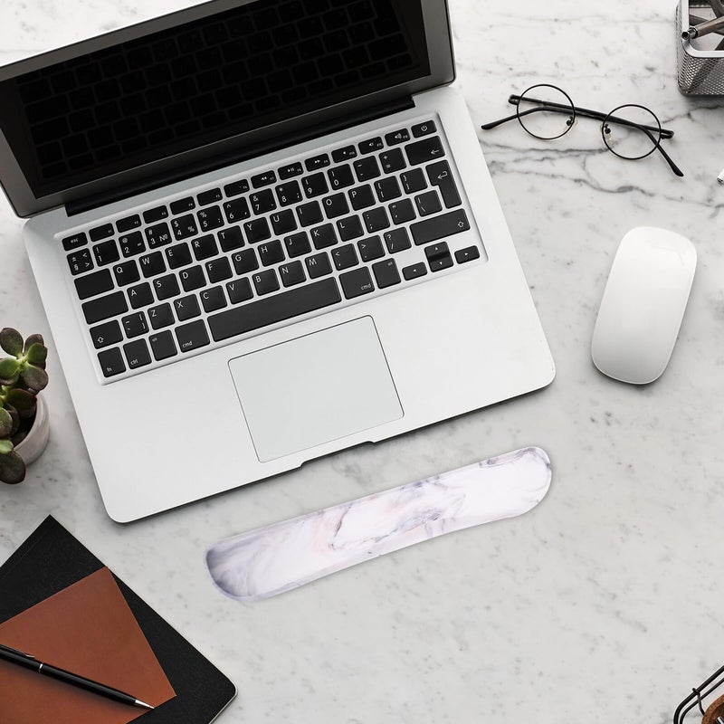 Memory Foam Keyboard Wrist Rest Mouse Pad Set Marble Pattern Non Slip Ergonomic 2pcs - Image 5