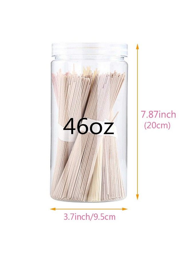 Haawooky 3 Pcs 46Oz/1360Ml Clear Plastic Round Storage Jarsempty Plastic Jars With Lidsclear Plastic Storage Jars With Screw On Lids For Dry Goodsnoodlesspices And More - Image 3