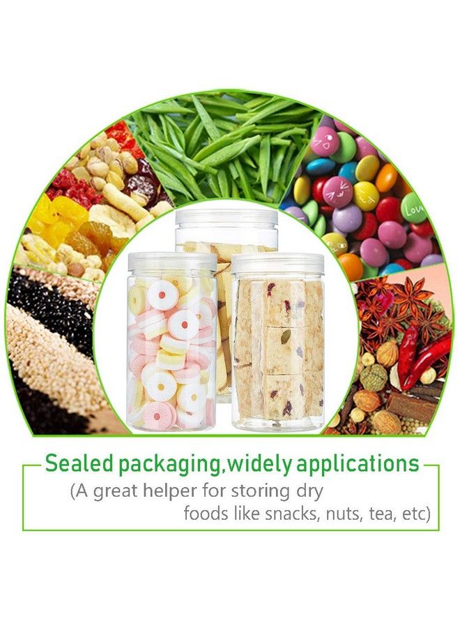 Haawooky 3 Pcs 46Oz/1360Ml Clear Plastic Round Storage Jarsempty Plastic Jars With Lidsclear Plastic Storage Jars With Screw On Lids For Dry Goodsnoodlesspices And More - Image 5