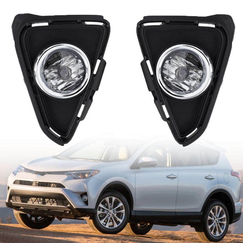 munirater 1 Pair LH RH Fog Light Assembly Replacement for RAV 4 20162018 Left and Right Side