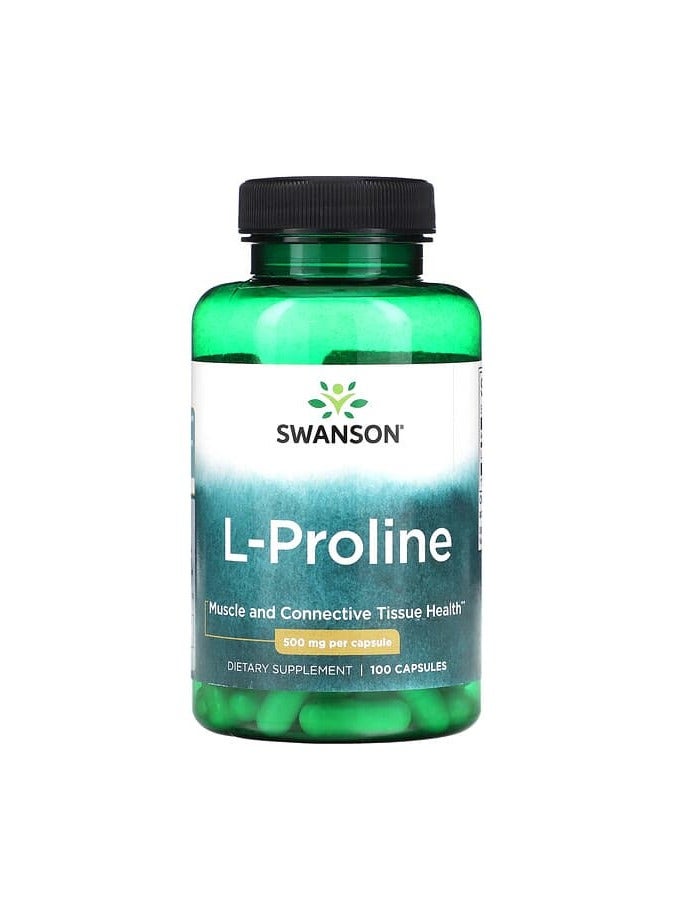 L-Proline, 500 mg, 100 Capsules
