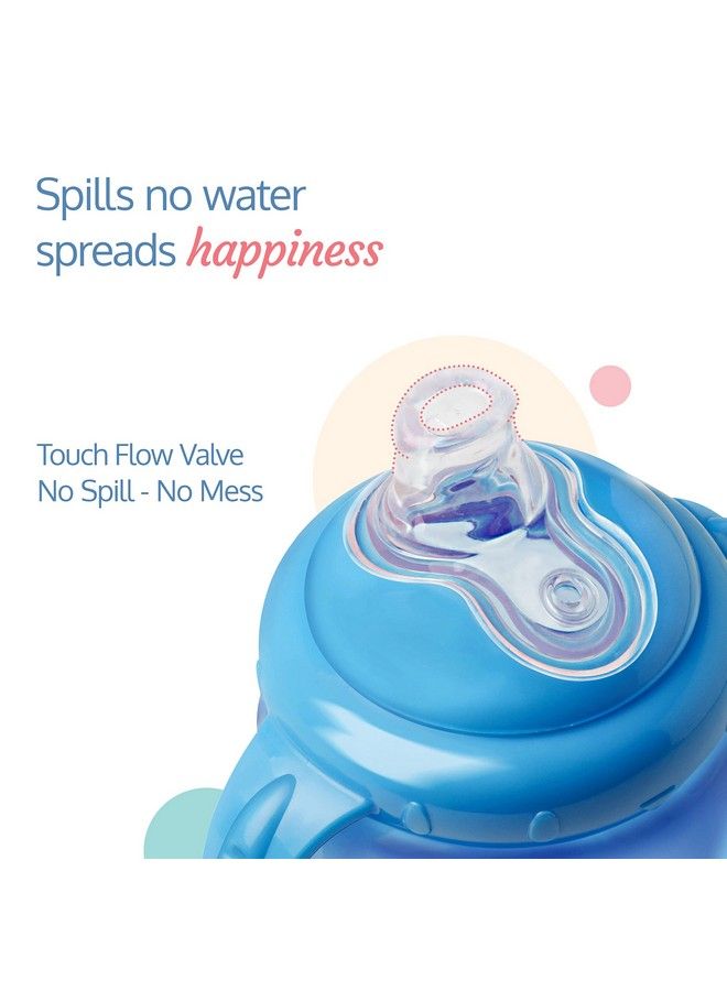 Luvlap كوب شرب هيبو سبلات للأطفال الصغار سعة 225 مل مضاد للانسكاب مع فوهة سيليكون ناعمة وخالي من مادة BPA للأطفال من سن 6 أشهر فما فوق (أزرق) - Image 4