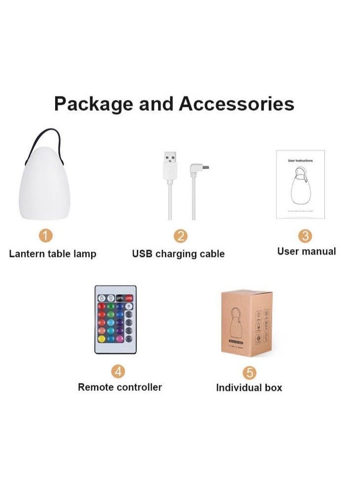 Generic - Camping Light, Cordless LED Outdoor Lamp, Portable Table Lamp with 16 Colors, Remote Control Garden Lamp for Outdoor, Living Room, Garden, Terrace, Barbecue Decoration - Image 1