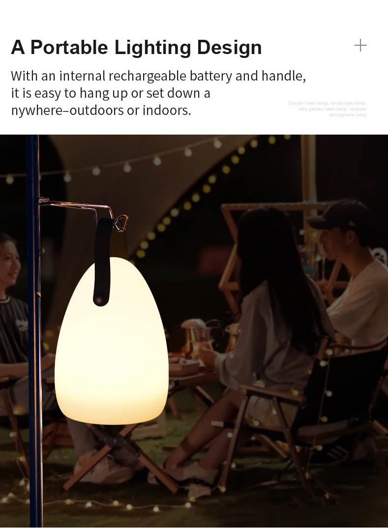 Generic - Camping Light, Cordless LED Outdoor Lamp, Portable Table Lamp with 16 Colors, Remote Control Garden Lamp for Outdoor, Living Room, Garden, Terrace, Barbecue Decoration - Image 1