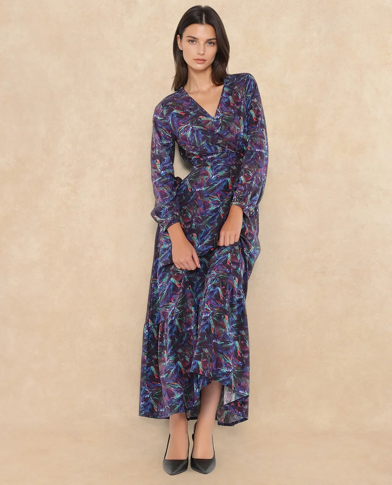 ريريزم Women's Abstract Print Maxi Dress