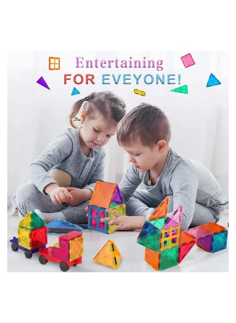 TEGRILO - 120 Pcs Magnetic Building Blocks Kids 3D Building Blocks Set Magnetic Building Construction Educational STEM Toys for Toddler - Image 1