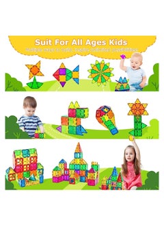 TEGRILO 120 Pcs Magnetic Building Blocks Kids 3D Building Blocks Set Magnetic Building Construction Educational STEM Toys for Toddler  - Image 5