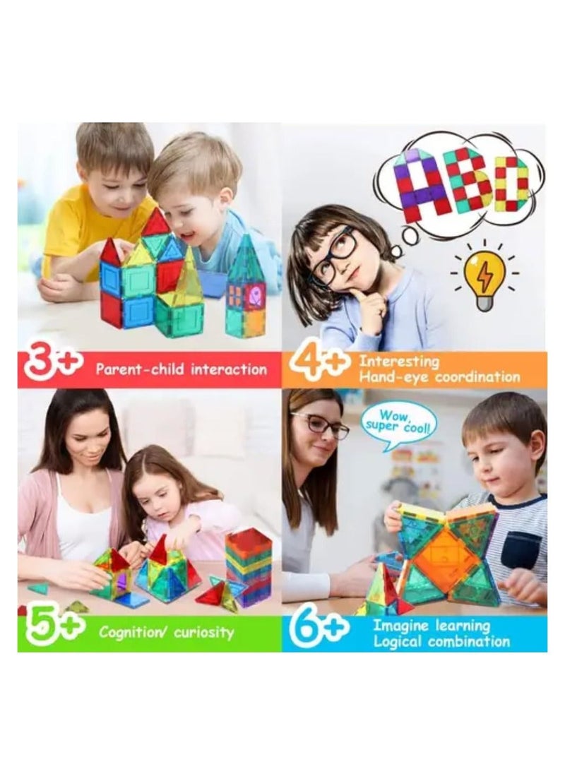 TEGRILO - 120 Pcs Magnetic Building Blocks Kids 3D Building Blocks Set Magnetic Building Construction Educational STEM Toys for Toddler - Image 1