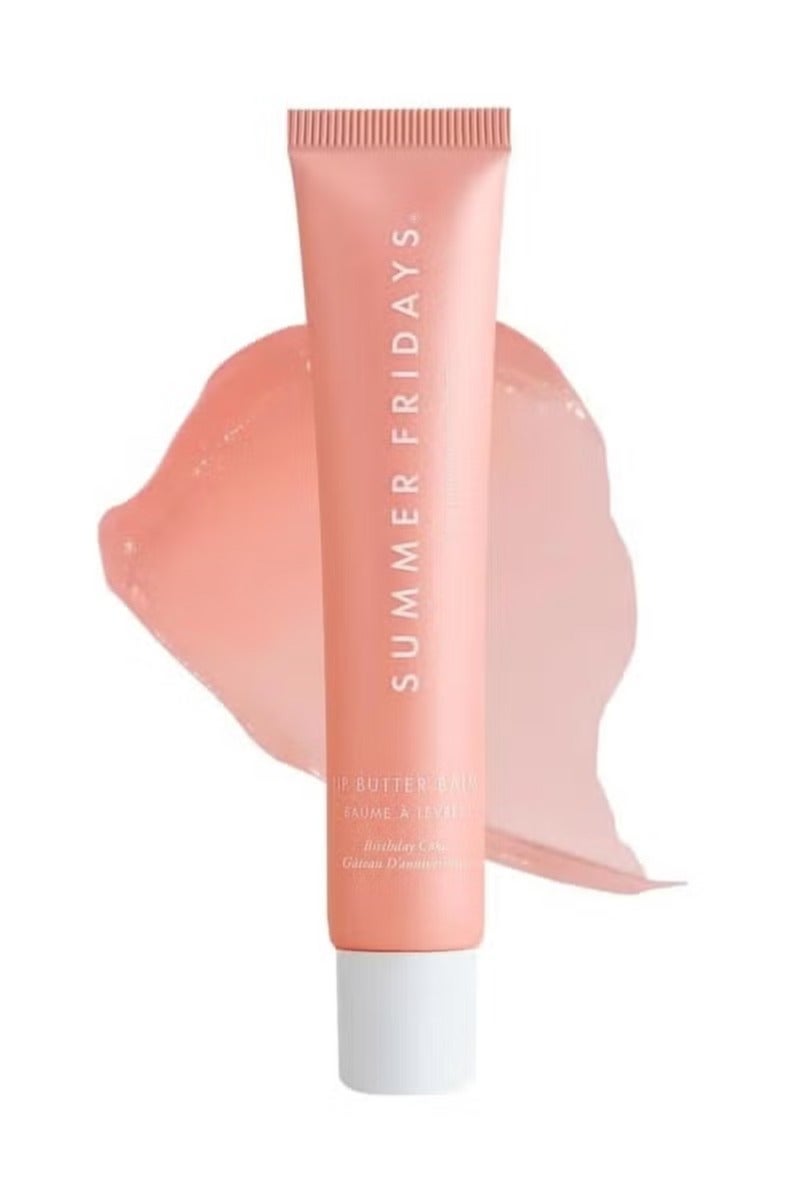 SUMMER FRIDAYS Tinted Lip Butter Balm - Conditioning Vegan Lip Balm for Instant Moisture, Shine & Hydration - Softening & Soothing Skincare - Birthday Cake (.5 Oz) - Image 1