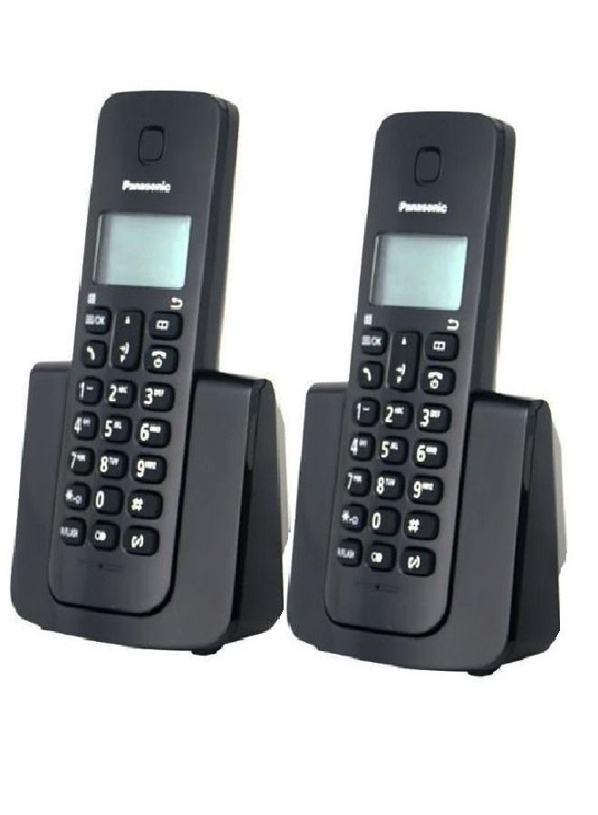 باناسونيك عدد 2 هاتف رقمي باناسونيك أرضي لاسلكي مزود بخاصية إظهار هوية المتصل أسود KX-TGB110 - Image 5