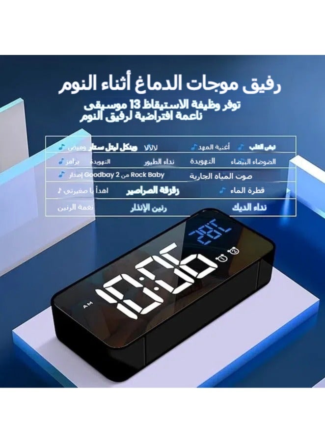 عام ساعات منبه، ساعة رقمية كبيرة بشاشة LED مع عرض درجة الحرارة، وظيفة الغفوة، سطوع قابل للتعديل/تحكم في مستوى صوت المنبه، ومنبه مزدوج مع نغمات متعددة، مثالية لغرفة النوم، بجانب السرير، غرفة المعيشة، المكتب، تعمل بنظام 12/24 ساعة. - Image 4