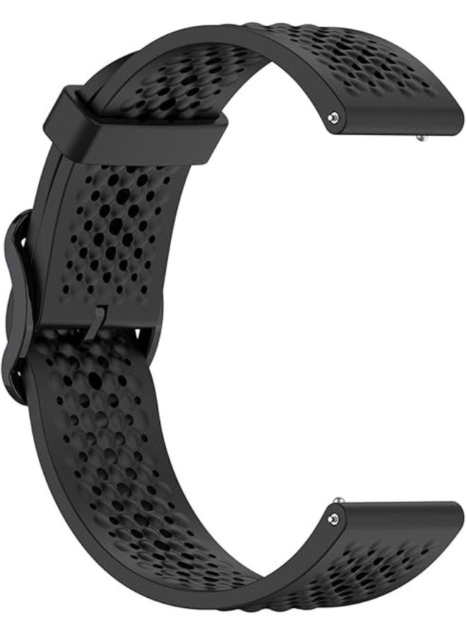 Silicone Bands Compatible with Huawei GT5/GT5Pro/GT4/GT3/GT2 46mm, 22mm Soft Replacement Strap for Huawei GT 5/4 46mmBand Women Men black - Image 1