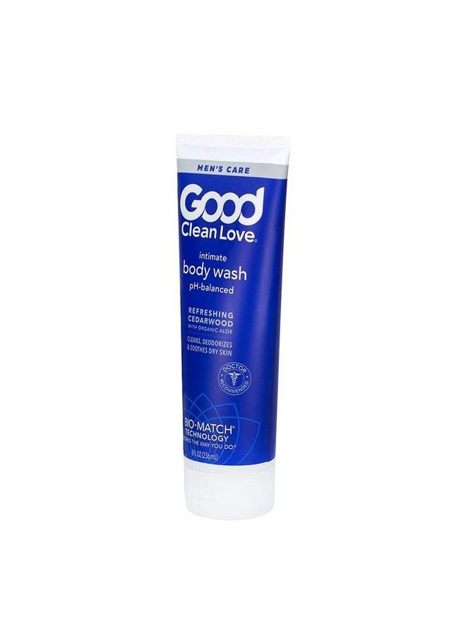 Good Clean Love - غسول الجسم من خشب الأرز للرجال، 8 أونصة، 60% من الصبار العضوي لتنظيف كامل الجسم، متوازن وآمن للاستخدام اليومي على البشرة الحساسة، يمنع الروائح ويرطبها، 8 أونصة - Image 1