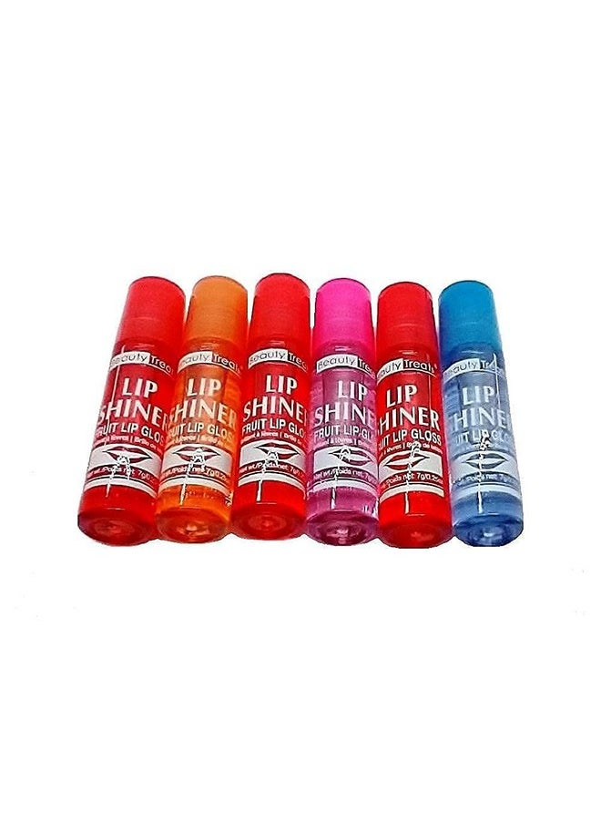 Beauty Treats Lip Shiner Rollon Fruit Lip Gloss By Beauty Treats; 6 Piece Assortment Set, 0.25Oz ; 7G Each  - Image 5
