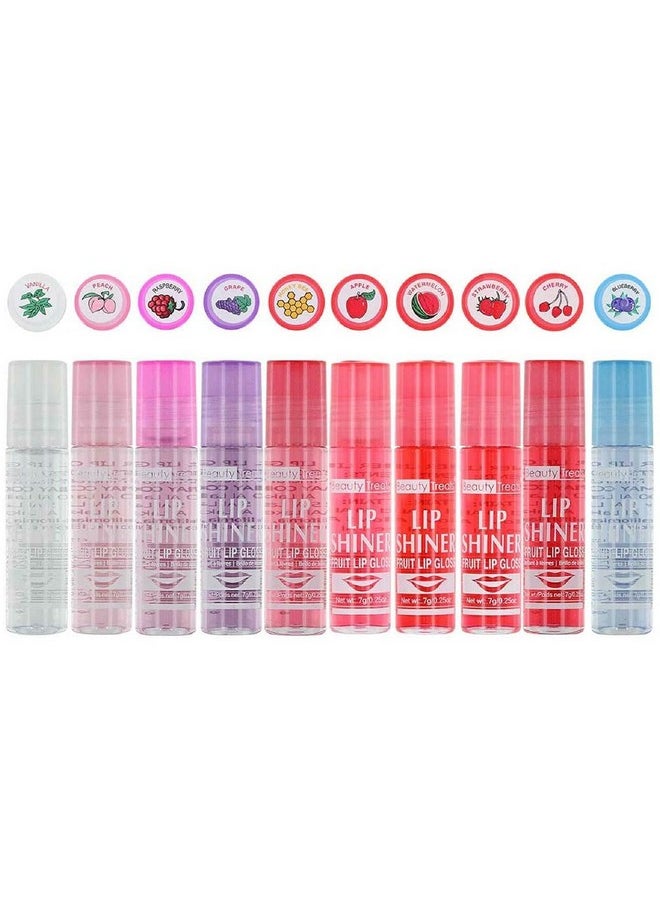 Beauty Treats Lip Shiner Rollon Fruit Lip Gloss By Beauty Treats; 6 Piece Assortment Set, 0.25Oz ; 7G Each  - Image 4