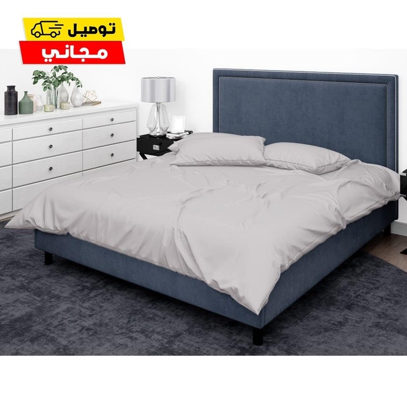 3 Piece Cotton Duvet Cover Set – Duvet Cover 220x240cm with 2 Pillow Cases 50x70cm – Soft and Comfortable for Daily Use (Light Grey)
