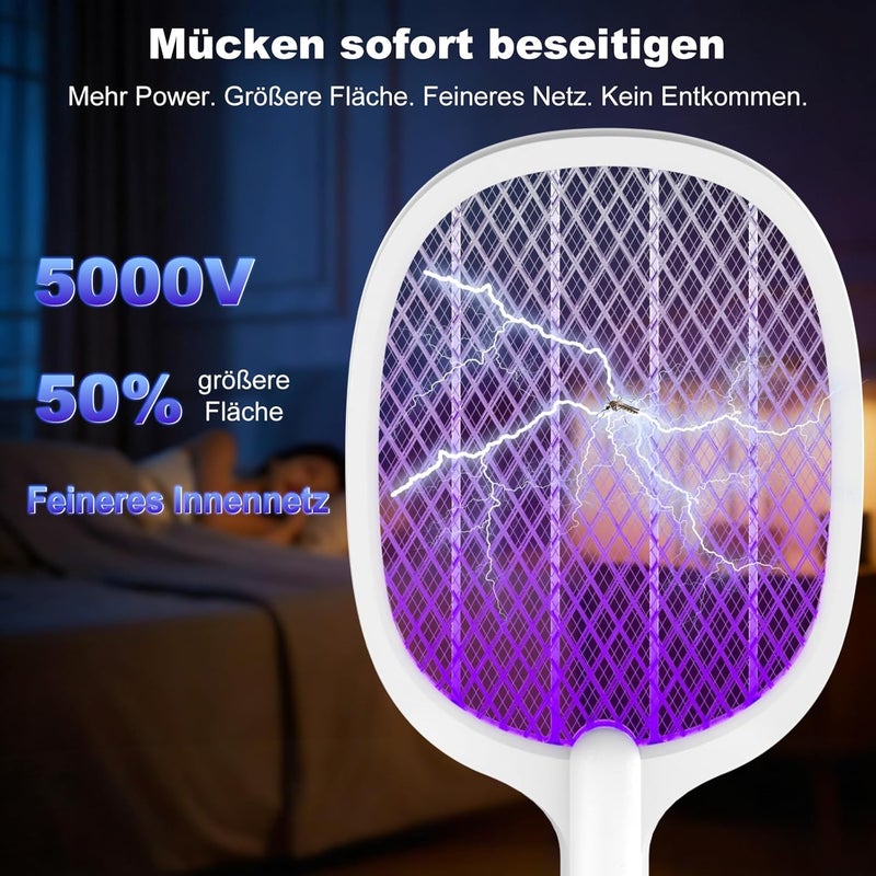 ALKAYAN Electric Fly Swatter with USB-C Charging Base, 5000 V Electric Fly Catcher In... - Image 3