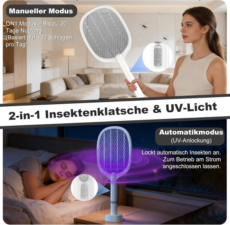 ALKAYAN Electric Fly Swatter with USB-C Charging Base, 5000 V Electric Fly Catcher In... - Image 4