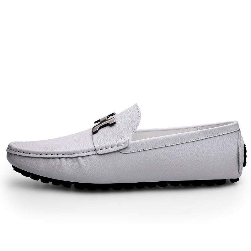Pomeranian Small Size 37 Large Size 45 46 47 First Layer Cowhide White Bean Shoes South Soft Surface Foot Driving - Image 4