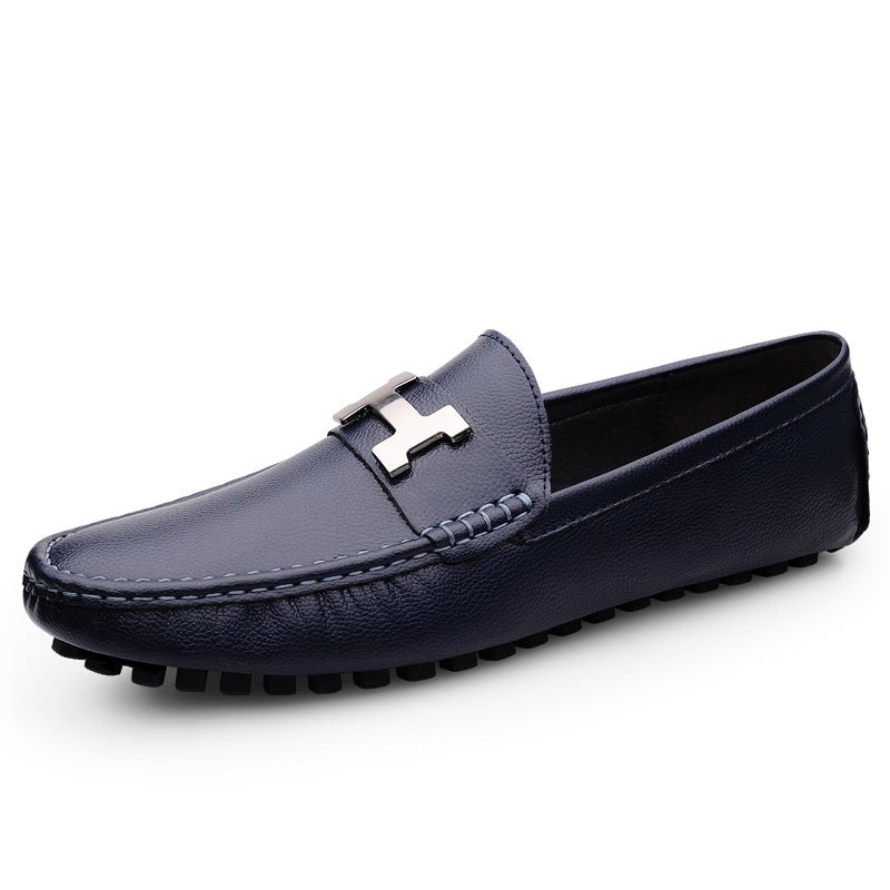 Pomeranian Small Size 37 Large Size 45 46 47 First Layer Cowhide White Bean Shoes South Soft Surface Foot Driving - Image 5