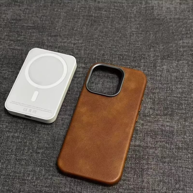 Crazy Horse Leather Magnetic Phone Case with Full-Body Shockproof Protection - Image 4