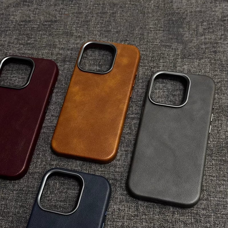Crazy Horse Leather Magnetic Phone Case with Full-Body Shockproof Protection - Image 2