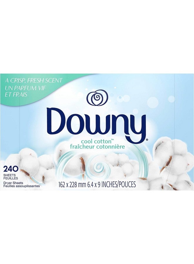Downy Downy Dryer Sheets Laundry Fabric Softener, Cool Cotton, 240 Count - Image 1