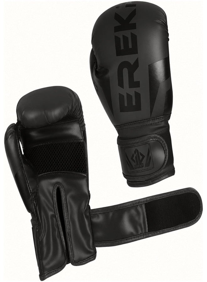 DUFFOBAN Boxing Gloves for Kids, Kids Sparring Training Gloves for Punching Bag, MMA, UFC, Muay Thai, Karate, Kickboxing (Black, 10 oz) - Image 2