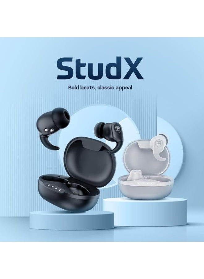 Faster StudX Bluetooth Earbuds 5.4 Bluetooth Earphones- ANC Earbuds Inear Wireless Earphones Active Noise Cancellation-Wireless Earbud for Tablet Laptop 25Hrs Playtime 10mm Drivers Ear Phones (White) - Image 2