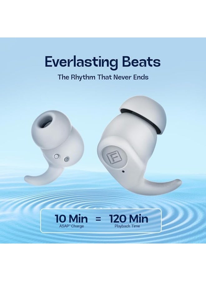 Faster StudX Bluetooth Earbuds 5.4 Bluetooth Earphones- ANC Earbuds Inear Wireless Earphones Active Noise Cancellation-Wireless Earbud for Tablet Laptop 25Hrs Playtime 10mm Drivers Ear Phones (White) - Image 3