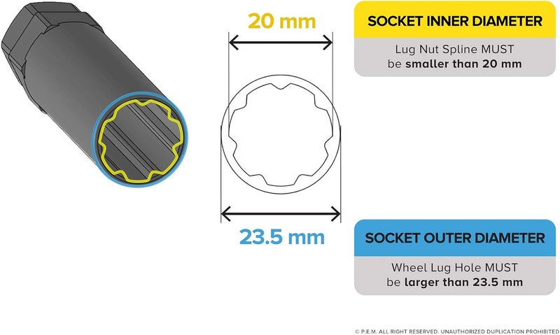 StanceMagic 7 Point Spline Drive Tuner Socket Key Tool - Image 3
