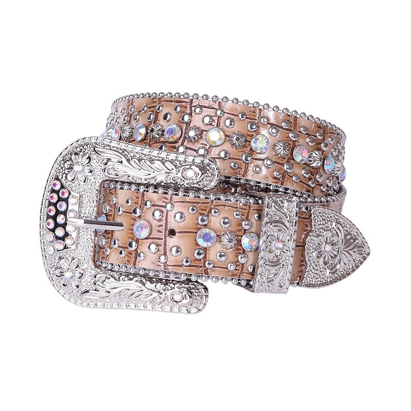 American Vintage Rhinestone Belt for Women - Image 1