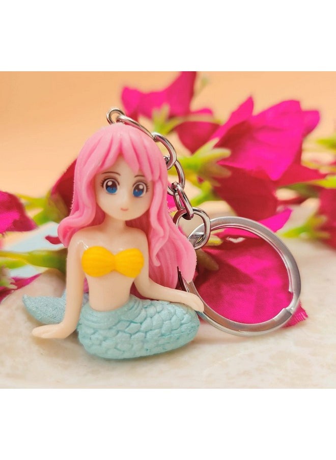 Tera13 - Mermaid Key Ring For Girls Fish Keychain Unicorn Car Bike Home Office Metal Stylish Return Gift Kids (1 Piecemulticolor) - Image 1
