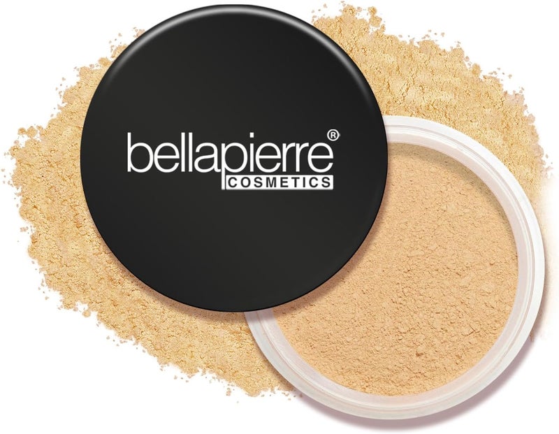 bellapierre Mineral Foundation SPF 15 - Loose Powder, Vegan & Cruelty Free, Full Coverage, Hypoallergenic, Oil & Talc Free - 0.32 Oz - Nutmeg - Image 1