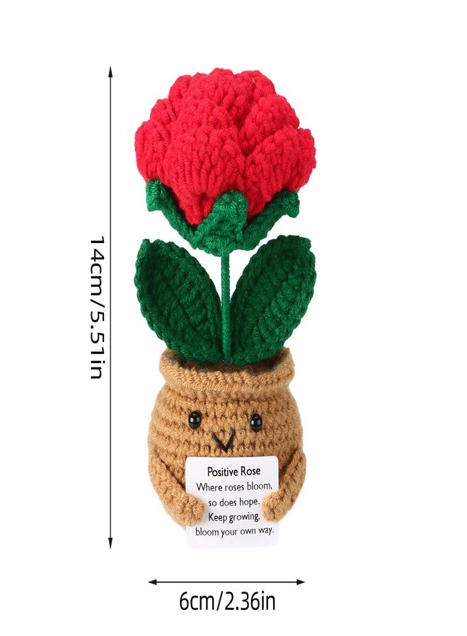 Rovyfota Mini Cute Positive Ross Doll Crochet Thank You Crochet Gift Teacher Appreciation Gift Christmas, Birthday Best Friend,Teacher, Sister, Mom Gifts (Rose) - Image 2