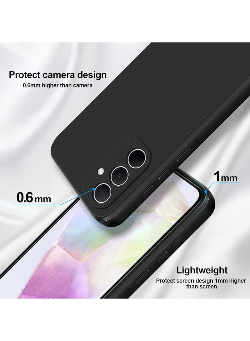 Denx Silicone Case for Samsung Galaxy A35, Soft Silicone Slim Case Light weight, Shockproof Cover, Anti fingerprint Case, Designed For Samsung Galaxy A35 (Black) - Image 4