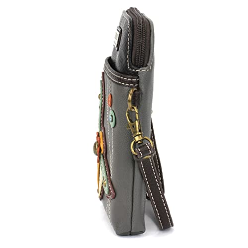 CHALA Crossbody Cell Phone Purse-Women Canvas Multicolor Handbag with Adjustable Strap - Special Edition - Dragonfly - gray - Image 4