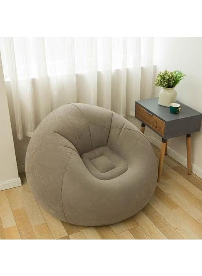 Generic Bean Bag Chair, Foldable Flocking Inflatable Sofa, Outdoor Living Room Ultra Soft Lazy Sofa Couch Bean Bag Chair for Kids and Adults (Blue)  - Image 3