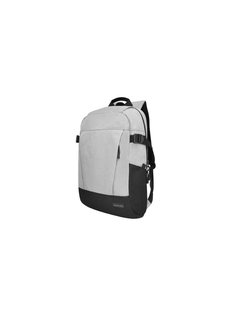 PROMATE Premium Comfortable 15.6 Inch Laptop Backpack With Secure Zippers, Side Pockets, Padded Straps And Lightweight Design For Macbook Pro, Macbook Air, Ipad Air, Dell Xps 13, Birger.Grey Grey - Image 1