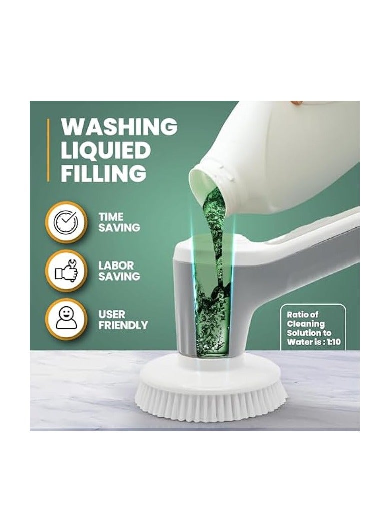 erorex Electric Spin Scrubber Cleaning Brush with 6 Replaceable Brush Heads, Rechargeable Cordless Power Scrubber with Auto Detergent Dispenser with 2 Adjustable Mode for Kitchen, Kitchen, Bathroom, Bathtub - Image 2