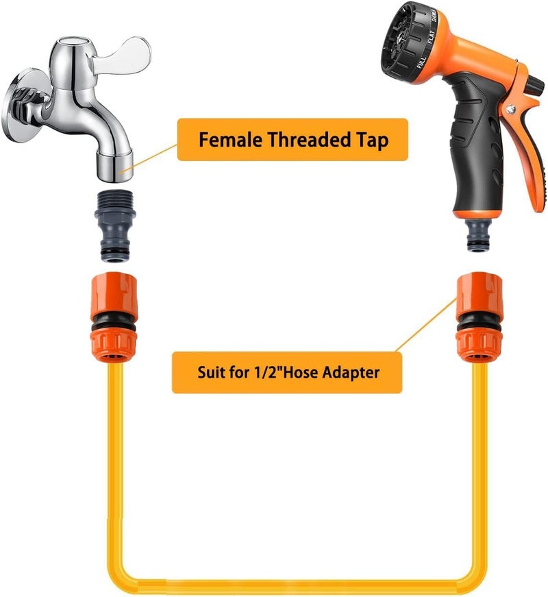 DIVINE TREE 1/2 inch Male Threaded Tap Connector Male Watering Fittings for Threaded Faucet Adapter Quick Connector for Garden Hose Pipe and Garden Nozzle Pack of 2 - Image 4