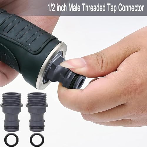 DIVINE TREE 1/2 inch Male Threaded Tap Connector Male Watering Fittings for Threaded Faucet Adapter Quick Connector for Garden Hose Pipe and Garden Nozzle Pack of 2 - Image 5