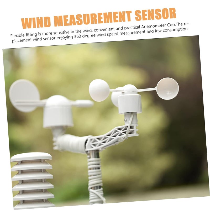 Garneck Sensor Anemometer Replacement Cup Highly Accurate Wind Gauge Silver Outdoor Use - Image 4