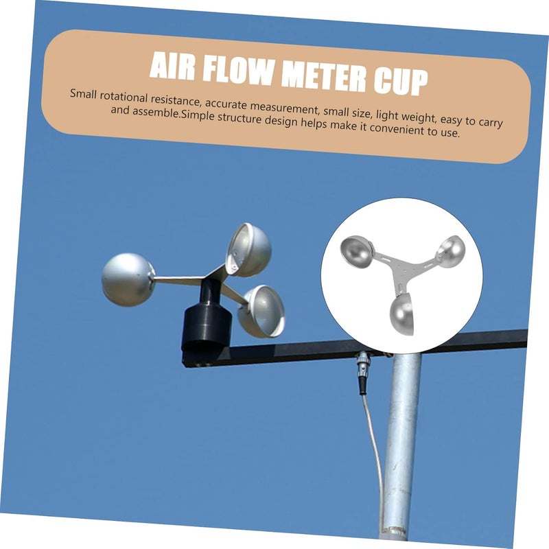 Garneck Sensor Anemometer Replacement Cup Highly Accurate Wind Gauge Silver Outdoor Use - Image 5