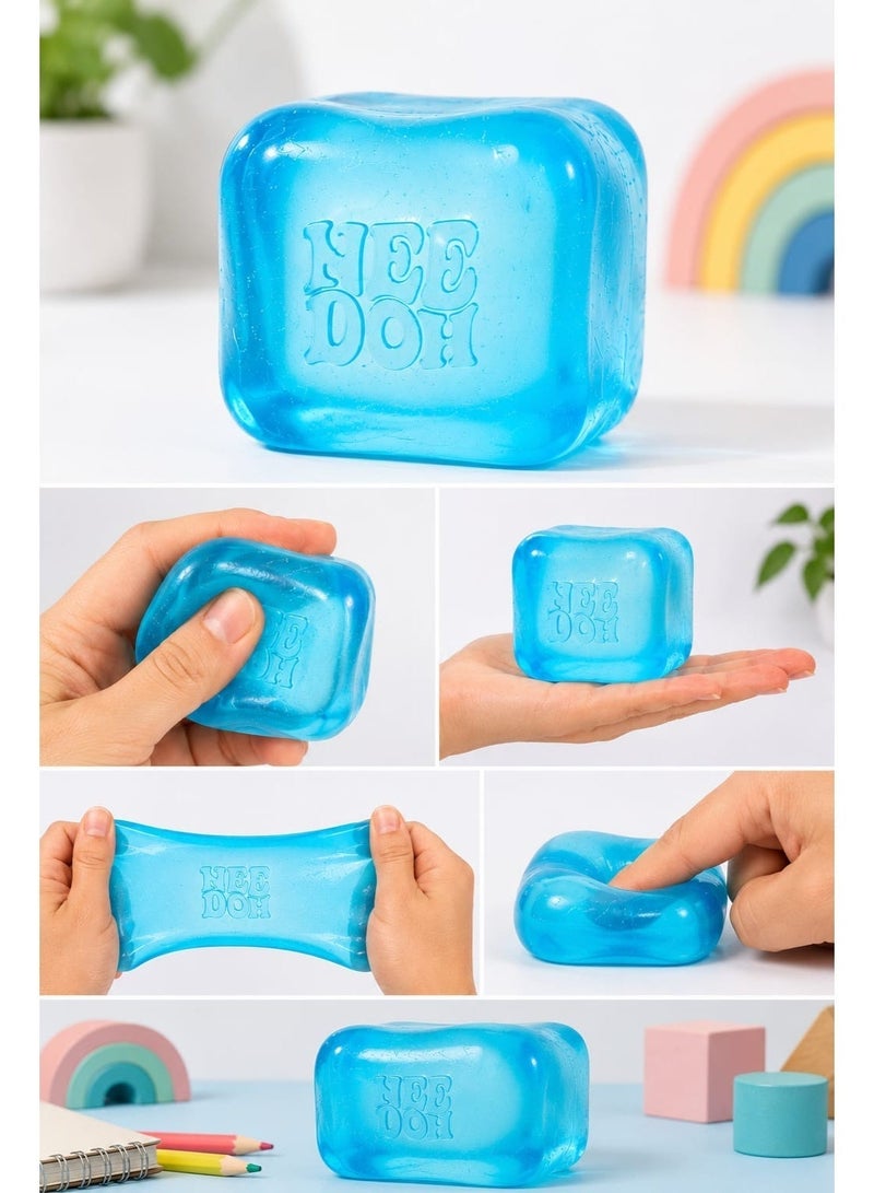 Schylling NeeDoh Sensory Stress Relief Squishy Toy – Super Soft Stretchy Fidget Gel Cube for Kids & Adults pack of 3 - Image 5